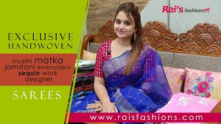 Exclusive - Muslin - Matka - Reshom Silk Sarees With Jamdani And Embroidery Work (01st Sep) - 3SEPC