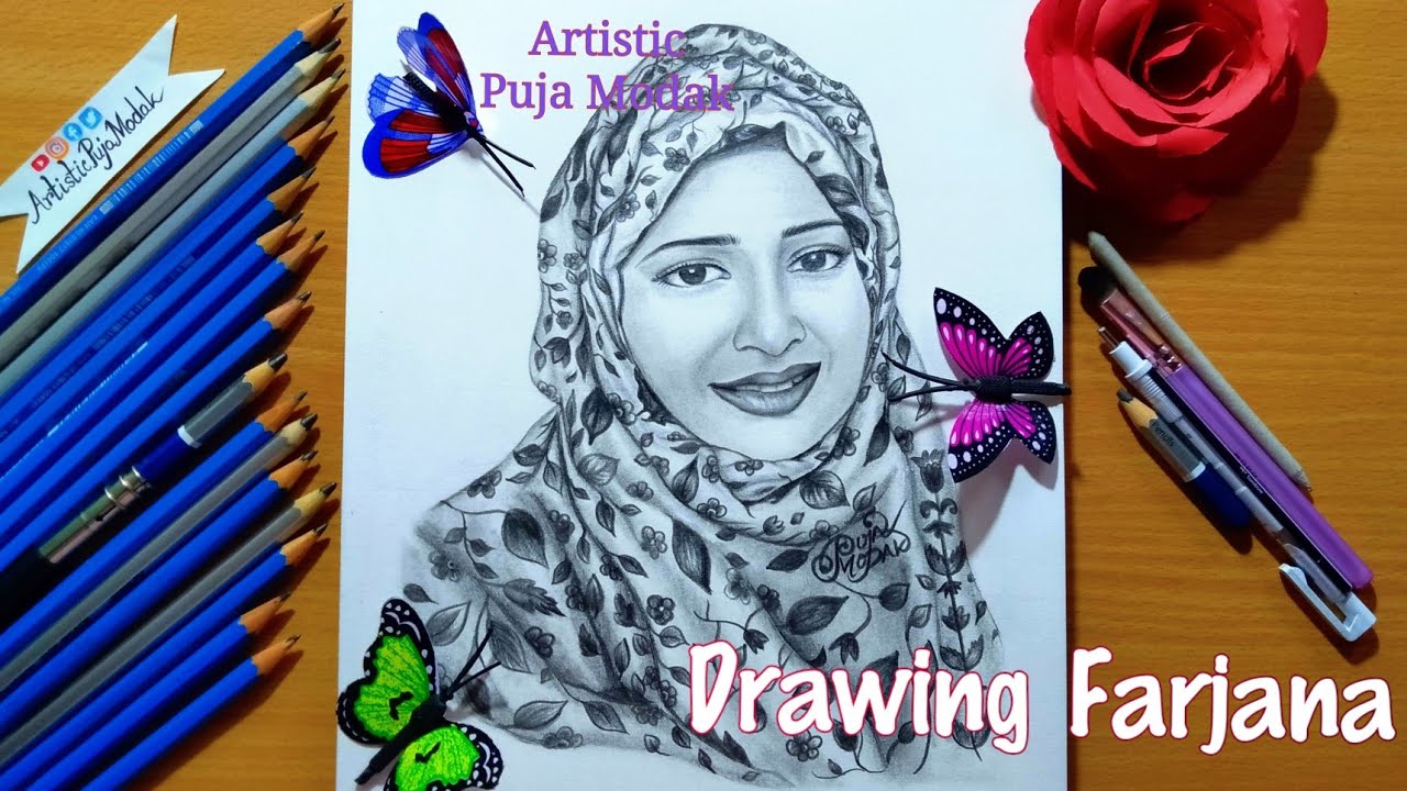 Farjana Drawing Academy | Drawing Farjana | How To Draw Farjana Of ...