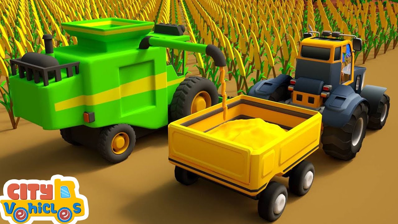 Farm Tractor And Harvester Show Tractor Harvester And Dump Trucks