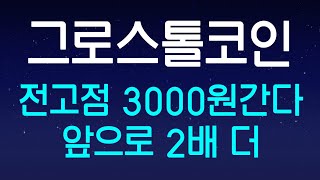 [그로스톨코인 GRS] 저고점 3000원 간다! 앞으로 2배 더!