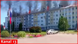 Ukrainian army shelled Russian city of Shebekino - Footage of the burning building