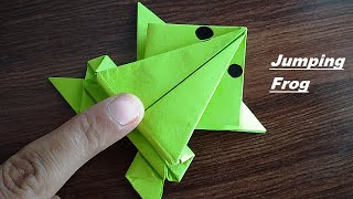 DIY - Jumping Frog Origami | Paper Jumping Frog | Paper Frog Making | PAPER FROG THAT JUMPS
