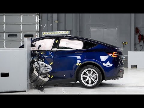 2021-23 Tesla Model Y Crash Tests | IIHS - YouTube