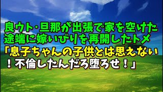 【スカッとひろゆき】【DQN返し】良ウト･旦那が出張で家を空けた途端に嫁いびりを再開したトメ｢息子ちゃんの子供とは思えない！不倫したんだろ堕ろせ！｣