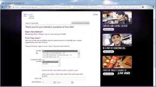 Taco Bell Application Online Video