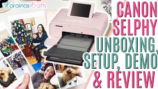 Pink Canon Selphy CP1300 in Pink UNBOXING, SETUP, DEMO \u0026 REVIEW using AirPrint \u0026 Canon Selphy App