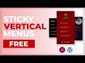 How to Create a sticky vertical menu on WordPress & Elementor FREE - ONLY FREE PLUGINS