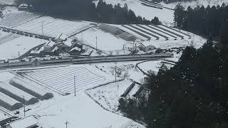 20211229 JR山陰本線 下山駅で交換する287系特急電車