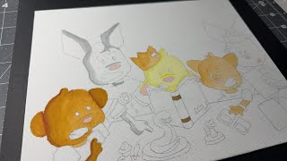 Painting my OCs on canvas with #turnergouache | Art and Chat | @turnercolourchannel