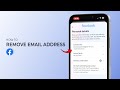 How to Remove Email Address on Facebook?