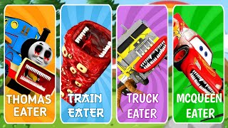 Thomas Eater 🆚 Train Eater 🆚 Truck Eater 🆚 McQueen Eater - BATTLE