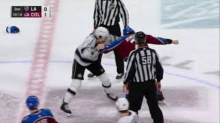 Matt Luff VS Dan Renouf Fight Los Angeles Kings at Colorado Avalanche