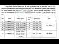 ক্যাডেট সাব ইন্সপেক্টর স্বাস্থ্য পরিক্ষার সময়সূচি cadet sub inspector medecal test police exam