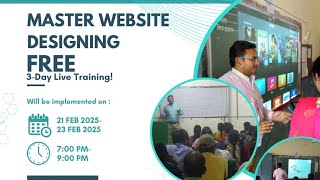 FREE 3-Day Live Training – Learn Website Designing! @akrmindarun #website designing