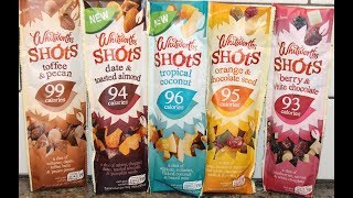 Whitworths Shots: Toffee/Pecan, Date/Almond, Coconut, Orange/Chocolate, Berry \u0026 White Chocolate