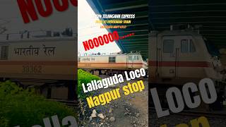 Stop in Nagpur | Lallaguda WAP7 Loco with 12724 Telangana Express Train, Delhi to Hyderabad