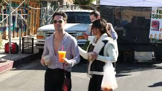 Sasha Farber and Jenn Tran go for a date walk in Studio City