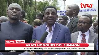 Kisii governor Simba Arati appears at DCI offices over firearm possession allegeations