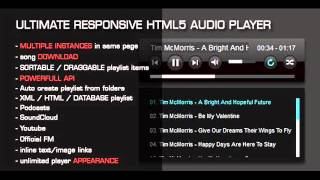 HTML5 responsive audio player with playlist