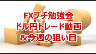 FXプチ勉強会　ドル円トレード動画\u0026今週の狙い目