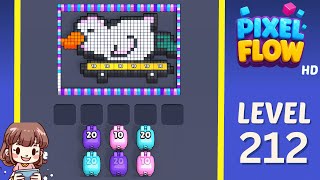Pixel Flow Level 212 Solution Walkthrough