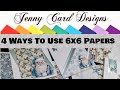 4 Easy Ways to Use 6x6 Patterned Papers On Your Cards PLUS Free Card Layout Download