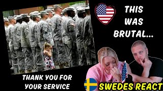 Swedes reacts to Memorial Day (Amazing Grace Bagpipes)