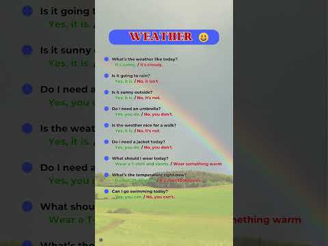 SPEAK THE WEATHER #Englishlesson #weather #speakenglish #eglishteacher #learnenglish #english