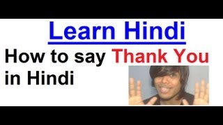 How to say Thank You in Hindi - Hindi for Beginners 5