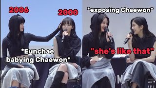 when the leader is the Fake Maknae of the group (ft. Yunjin \u0026 zuha exposing Chaewon)