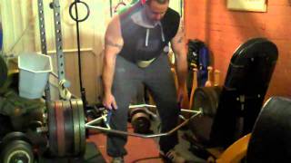 Steve Angell deadlifting 410kgs 903lbs on the Ironmind Eagle loops.MP4