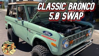 CLASSIC FORD BRONCO 5.0 COYOTE V8 SWAP: 1971 Vintage  Restomod Perfection- 460 H