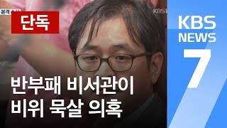 [단독] “박형철 청와대 비서관, 비위 묵살”…검찰, 의혹 본격 수사 / KBS뉴스(News)