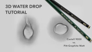 How To Draw 3D Water Drops | Easy Pencil Drawing Tutorial