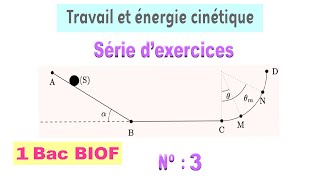 1BAC BIOF : Série d'exercices 3 - Travail et puissance d'une force