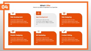 #4 Responsive Our Services Section Using HTML and CSS | Services Section Html Css | Crown Coder