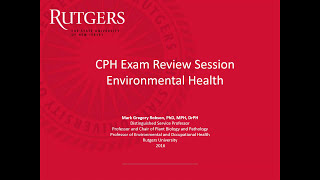 CPH Study Session Webinar - Environmental Health