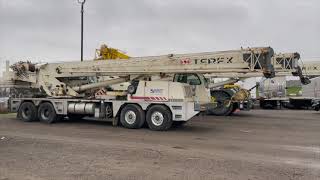 Terex T780 Telescopic boom truck crane for sale. 80-ton capacity, 126'L boom length.