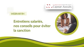 ⚖️ Webinar RH | Entretiens salariés \u0026 conformité RH : nos conseils pour éviter la sanction - Capstan