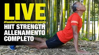 [Live] HIIT Strength allenamento completo a casa | Impacto