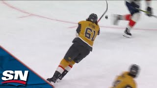 Golden Knights' Stone Plucks Clearing Attempt Out Of Mid-Air, Buries Wrister Top Shelf