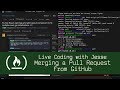 Merging a Pull Request from GitHub - Live Coding with Jesse
