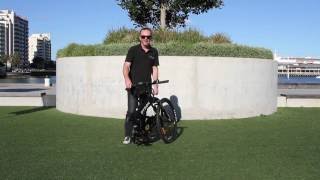 How to fold Dyson Bikes the 26 inch folding electric mountain bike.