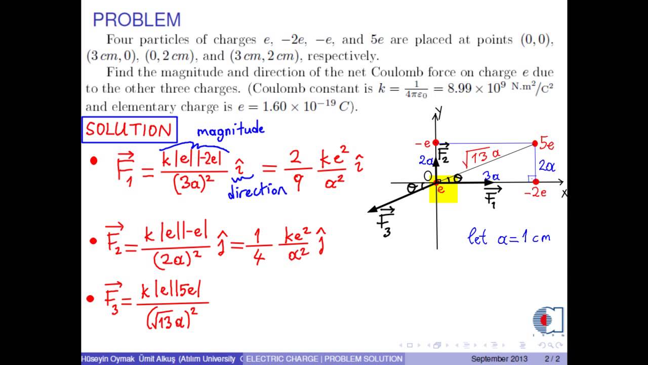 Chapter 21 Problem 01 Coulomb's Law - YouTube