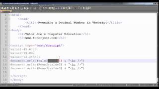 Rounding Function In Vbscript Tamil