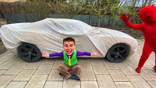 Mr. Joe on Lamborghini Roadster VS Mr. Joe's Brother Found Car Keys for Kids