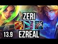 ZERI & Yuumi vs EZREAL & Thresh (ADC) | Rank 1, 16/3/15, Dominating | TR Challenger | 13.9