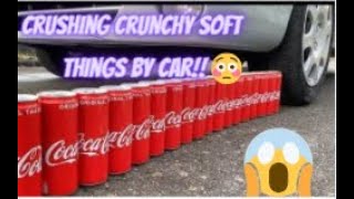 Crushing Crunchy & Soft Things by Car! CAR vs Coca Cola with Balloons    experiment car vs coca cola