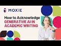 How to Acknowledge Generative AI in Academic Writing