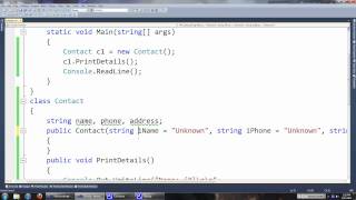 C# Using optional parameters in class constructors